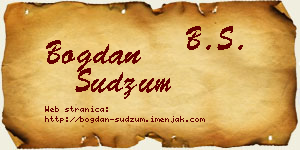 Bogdan Sudžum vizit kartica